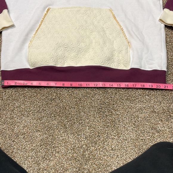 Mediums Collective Quilted Cut & Sew Hoodie - Maroon Wine. Men’s size L. - Picture 4 of 15